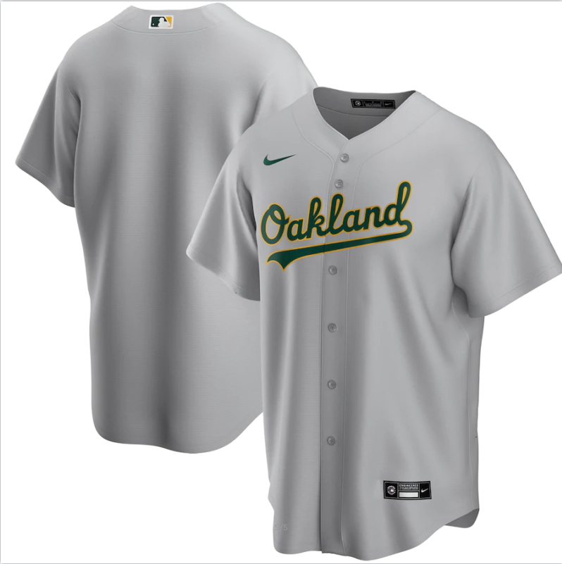 Men's Oakland Athletics Gray Base Stitched Jersey